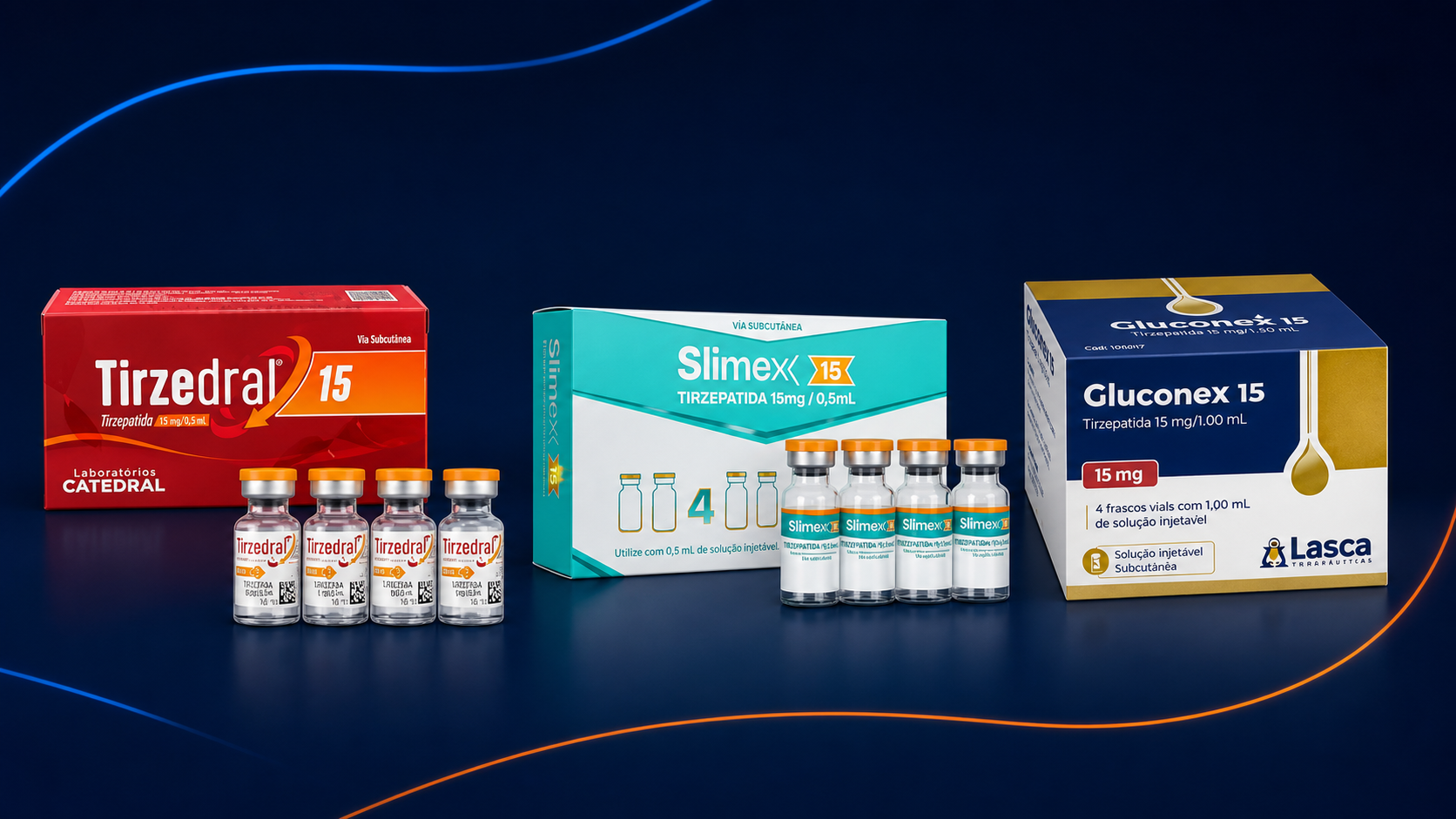 Tirzedral, Slimex e Gluconex disponíveis na Alpha Imports